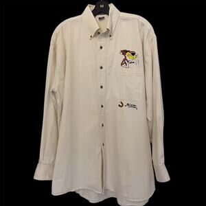 Chester Cheetah Men's Long Sleeves Canvas Shirt by Pine Island Int Size Large